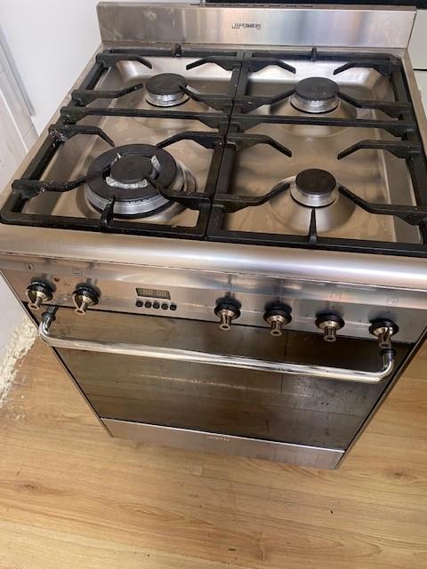 RVS Smeg gasfornuis, Witgoed en Apparatuur, Fornuizen, Gebruikt, Hete lucht, 60 cm of meer, Gas