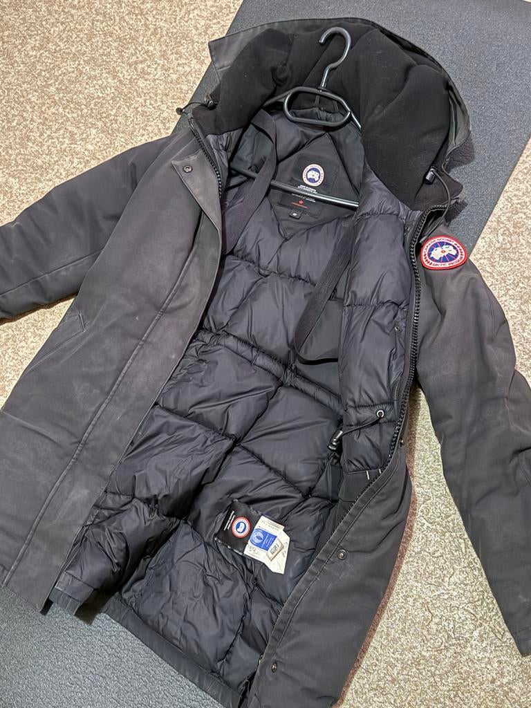 Originele Canada Goose Parka - Zwart, Maat S, Ophalen, Gedragen, Maat 36 (S), Zwart