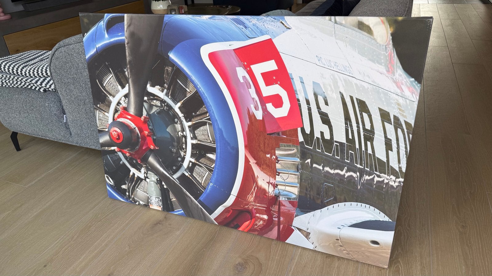Canvas foto vliegtuig The North American Aviation T28 Trojan, Ophalen, Oorspronkelijke maker, Zo goed als nieuw, 100 tot 125 cm