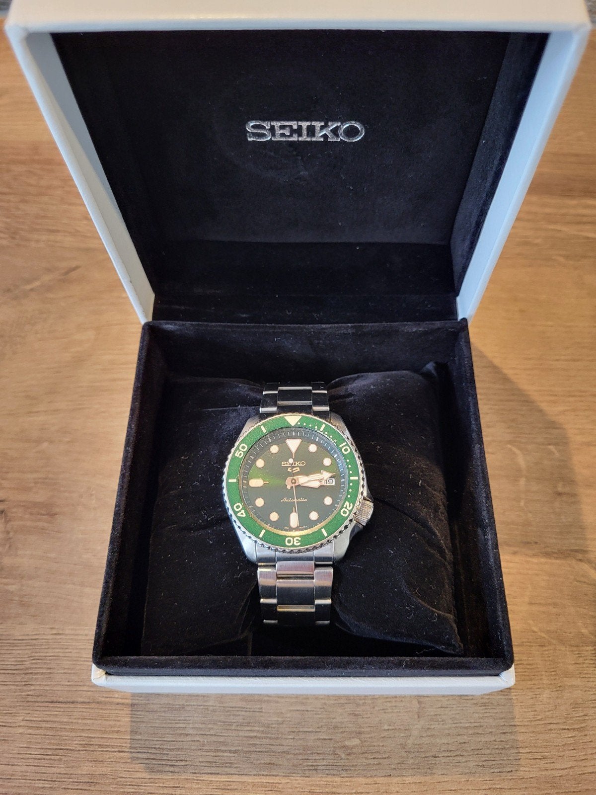 Seiko 5 Sports Groen, Seiko, Staal, Polshorloge, 1960 of later