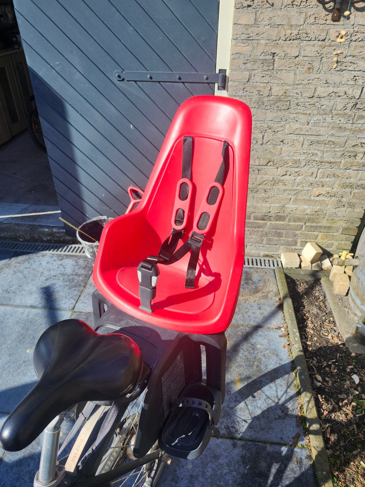 Bobike Exclusive Tour Fietszitje Achter - Rood, Achterzitje, Voetsteuntjes, 9 t/m 18 kg, Ophalen of Verzenden