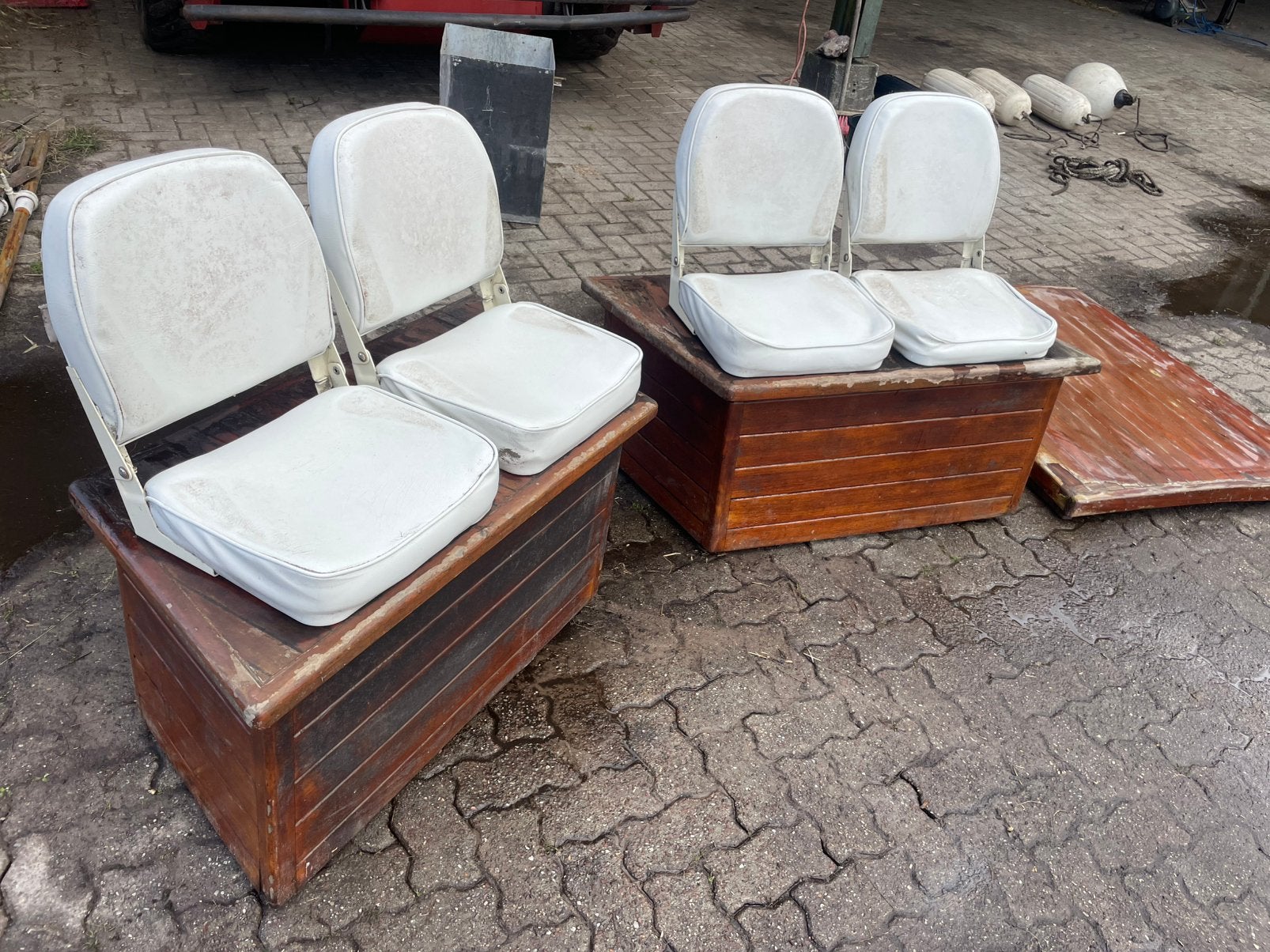 Boot-kruiser kisten en luik teak Amirante, Ophalen, Gebruikt, Overige typen, Zeilboot of Motorboot