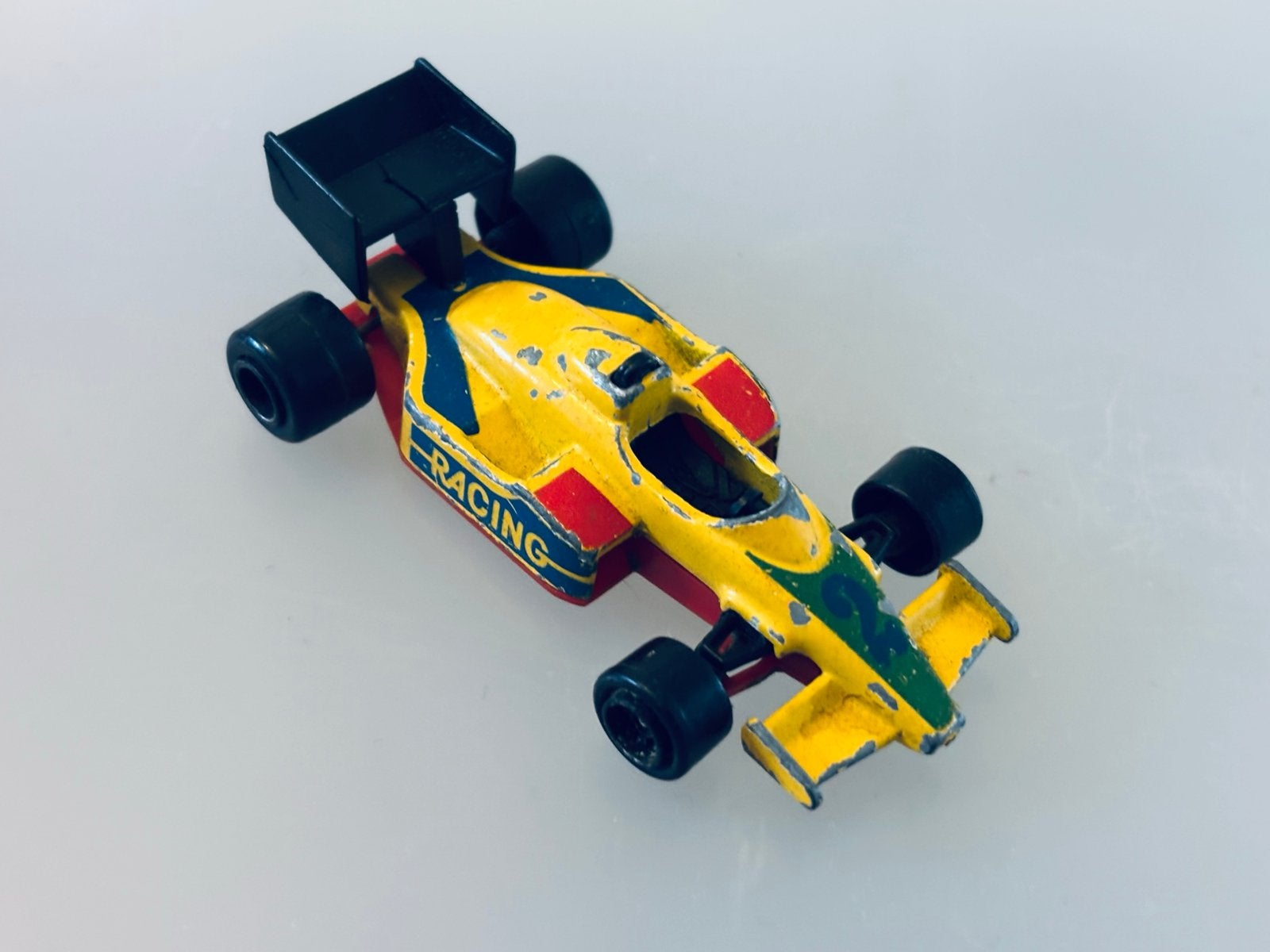 Vintage Majorette F1 Racing auto - Geel/Rood, Ophalen of Verzenden, Gebruikt