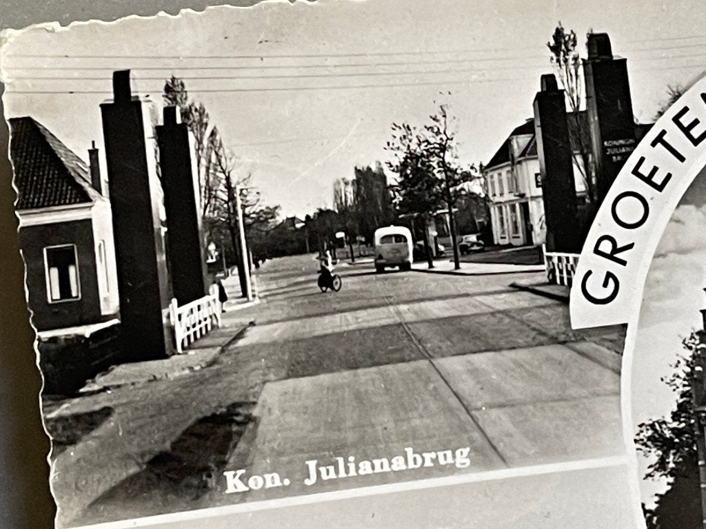 gelopen ansichtkaart van Veendam uit de jaren 50, Ophalen of Verzenden, 1940 tot 1960, Gelopen, Groningen