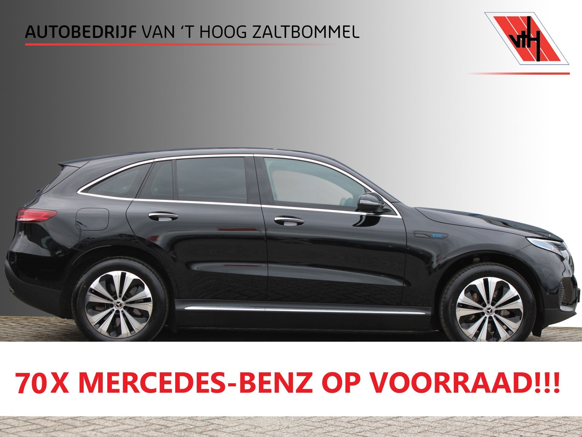 Mercedes-Benz EQC 400 4MATIC 80 kWh (SOH 97,21%) LEDER KEY-L, Automaat, Zwart, 2395 kg, Zwart