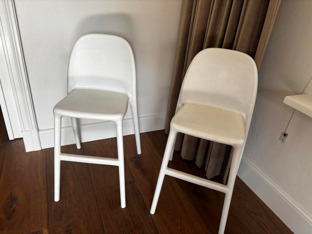 2 IKEA Urban kinderstoelen, wit, Ophalen, Zo goed als nieuw, Overige typen