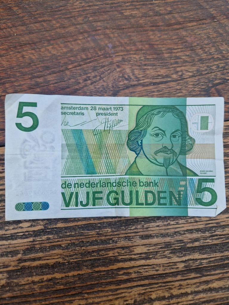 5 Gulden Biljet 1973 - De Nederlandse Bank, Ophalen of Verzenden