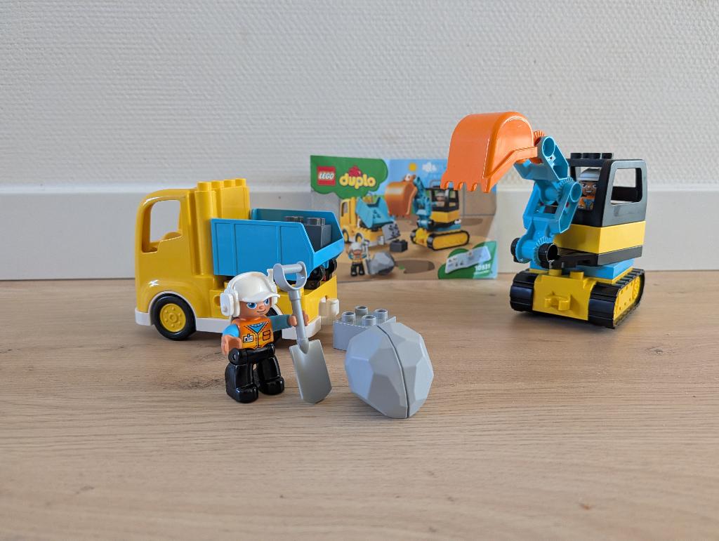 ZGAN Compleet Lego Duplo Truck & Graafmachine 10931, Overige thema's, Ophalen of Verzenden, Duplo, Complete set
