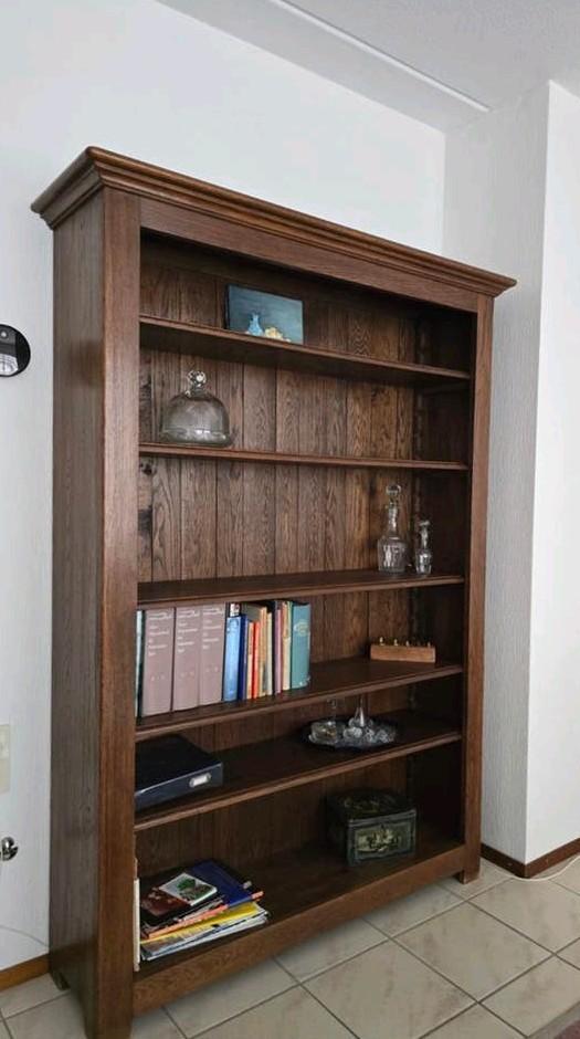 Massief eiken boekenkast - Robuust en Tijdloos Design, Huis en Inrichting, Kasten | Boekenkasten, Ophalen