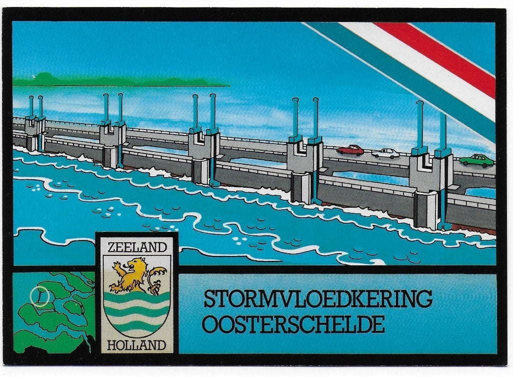 Oosterschelde Stormvloedkering Ansichtkaart ( B5378 ), Ophalen of Verzenden, 1980 tot heden, Ongelopen, Noord-Brabant