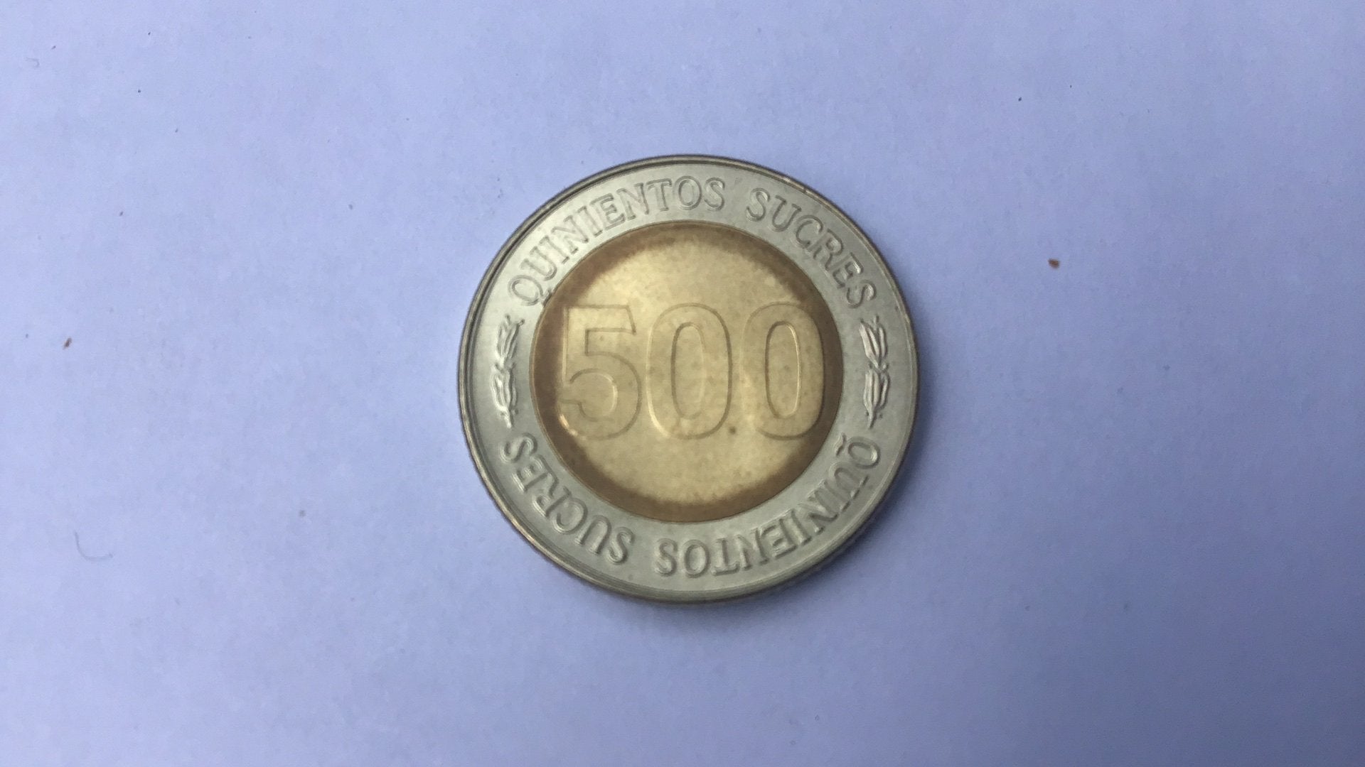 Ecuador 500 succres 1997., Postzegels en Munten, Munten | Amerika, Ophalen of Verzenden