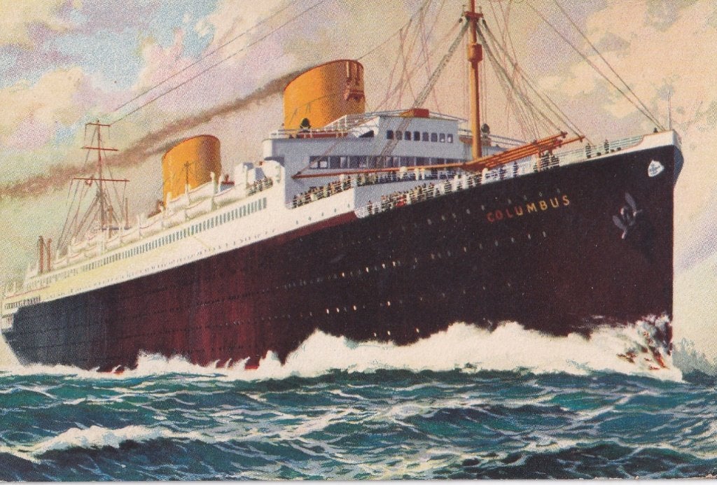 SS Columbus - Norddeutscher Lloyd Bremen, Verzenden, Gebruikt, Kaart, Foto of Prent