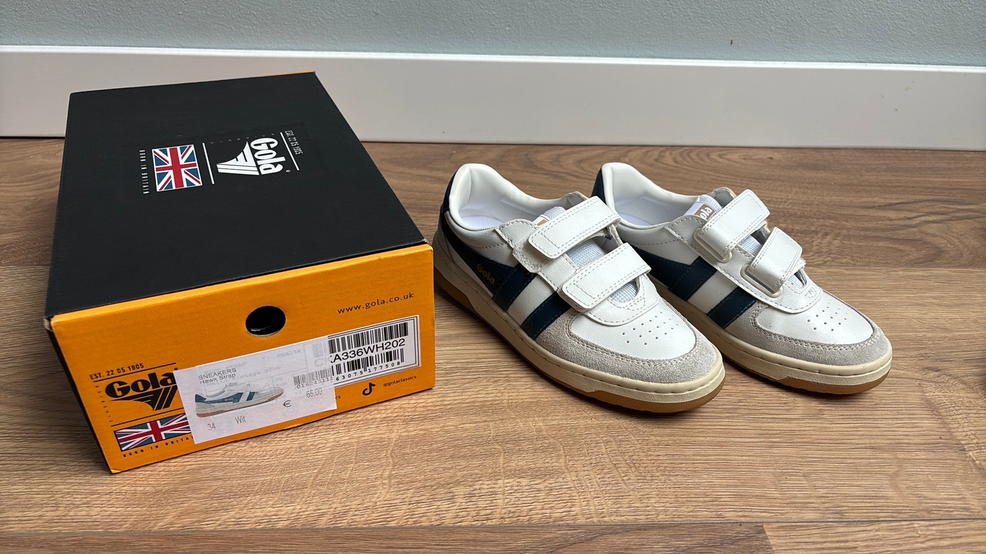 Gola jongens sneakers klittenband maat 34, Ophalen of Verzenden, Zo goed als nieuw, Jongen, Schoenen