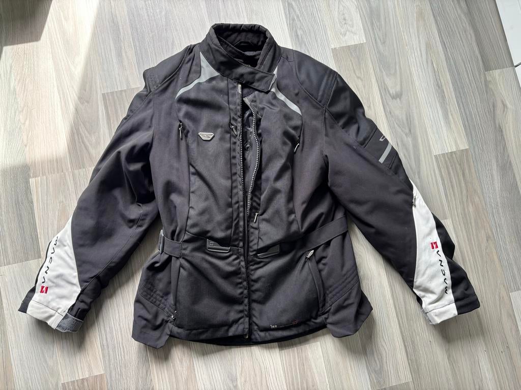 Motorpak textiel: jas en broek (zwart/grijs) dames, Ophalen of Verzenden, Tweedehands, Heren, Jas | textiel