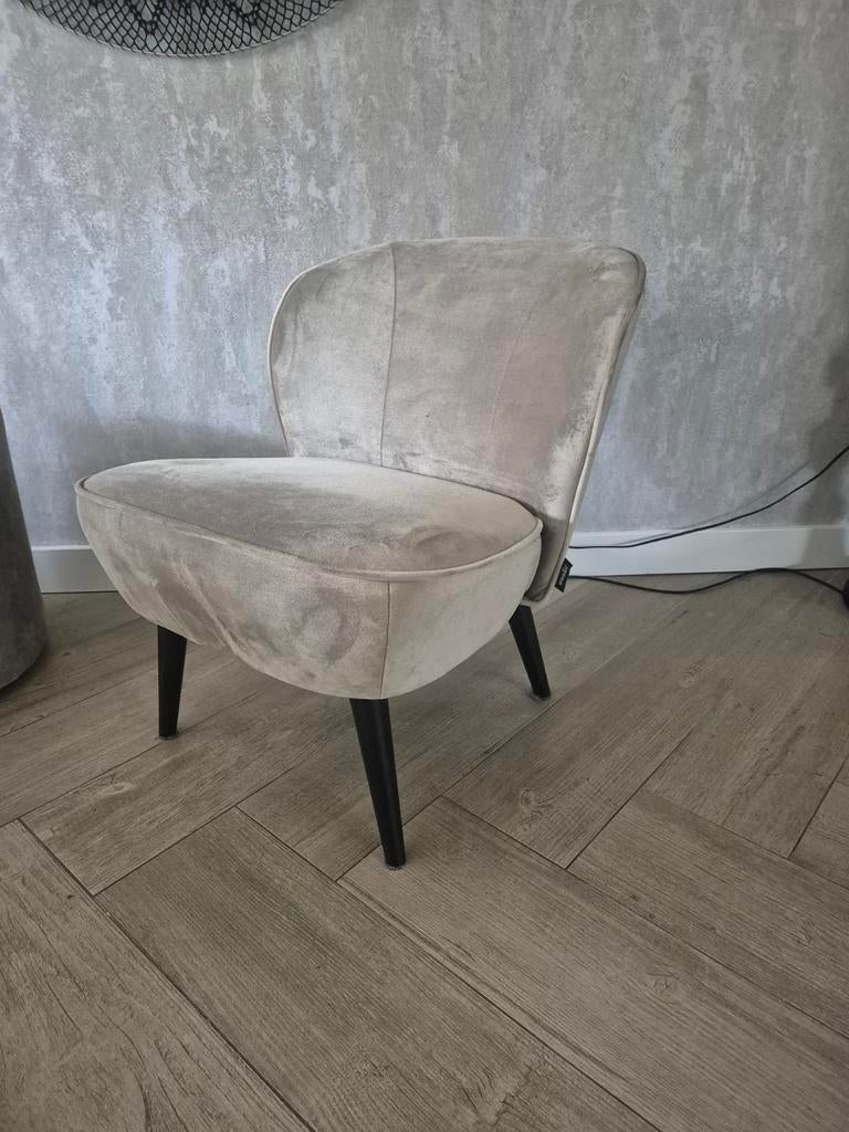 Woood Sara fauteuil velvet z.g.a.n., Huis en Inrichting, Fauteuils, Ophalen of Verzenden