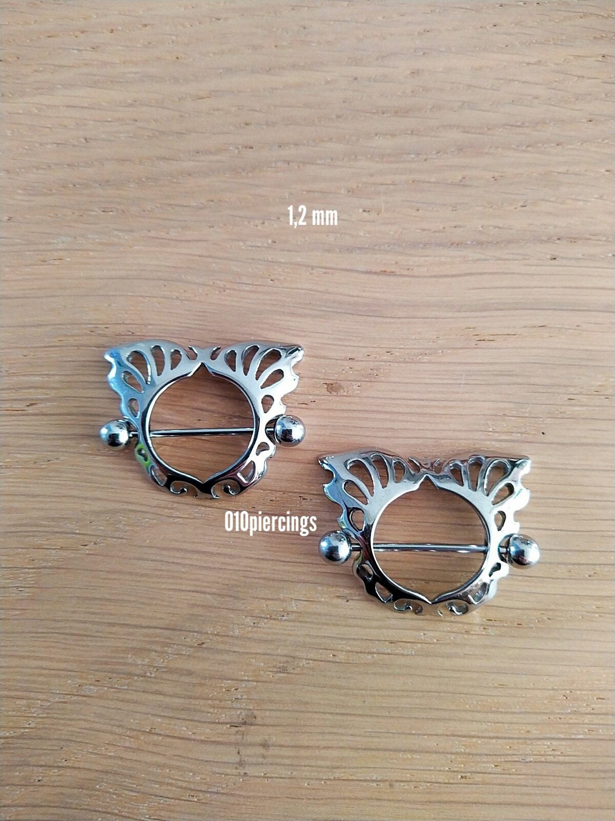 Nieuwe tepelpiercing., Ophalen of Verzenden, Zo goed als nieuw, Staal, Oor- of Traguspiercing