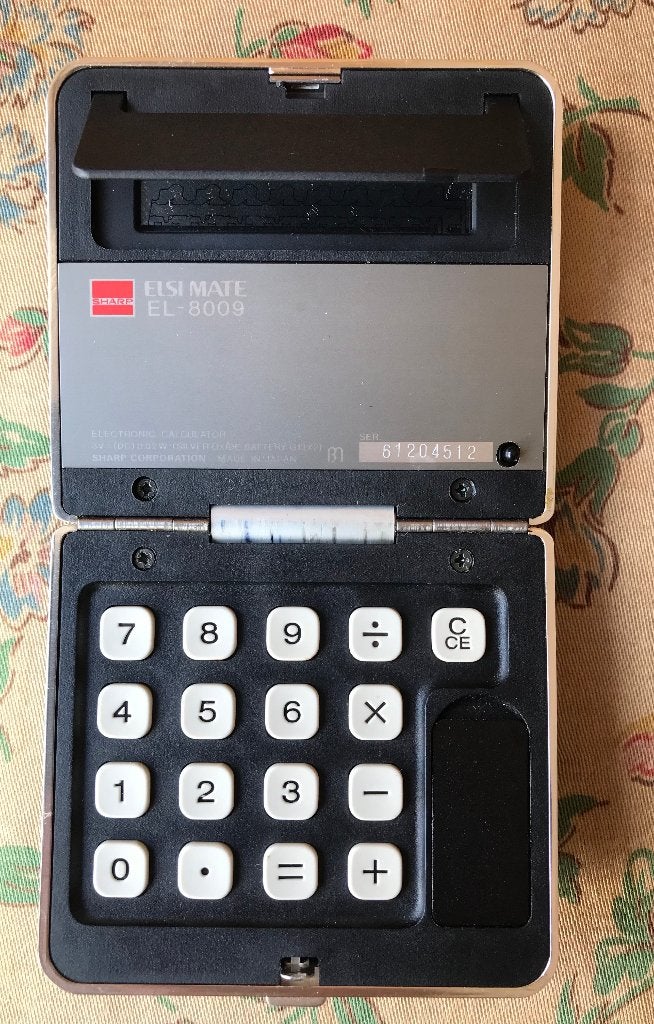 ELSI MATE, EL-8009, ELECTRONIC CALCULATOR - SHARP 1975, Diversen, Rekenmachines, Ophalen of Verzenden, Zo goed als nieuw