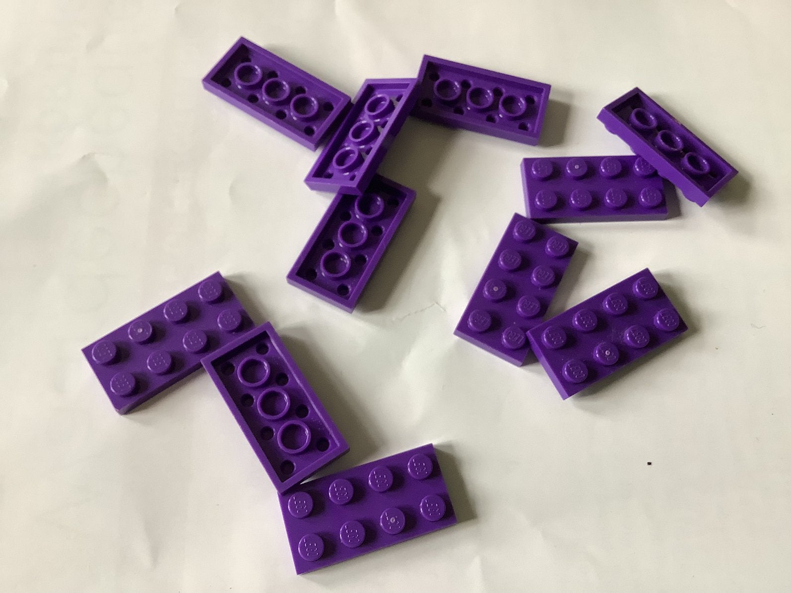 Lego plaat 2x4 donker paars, Ophalen of Verzenden, Gebruikt, Losse stenen, Lego