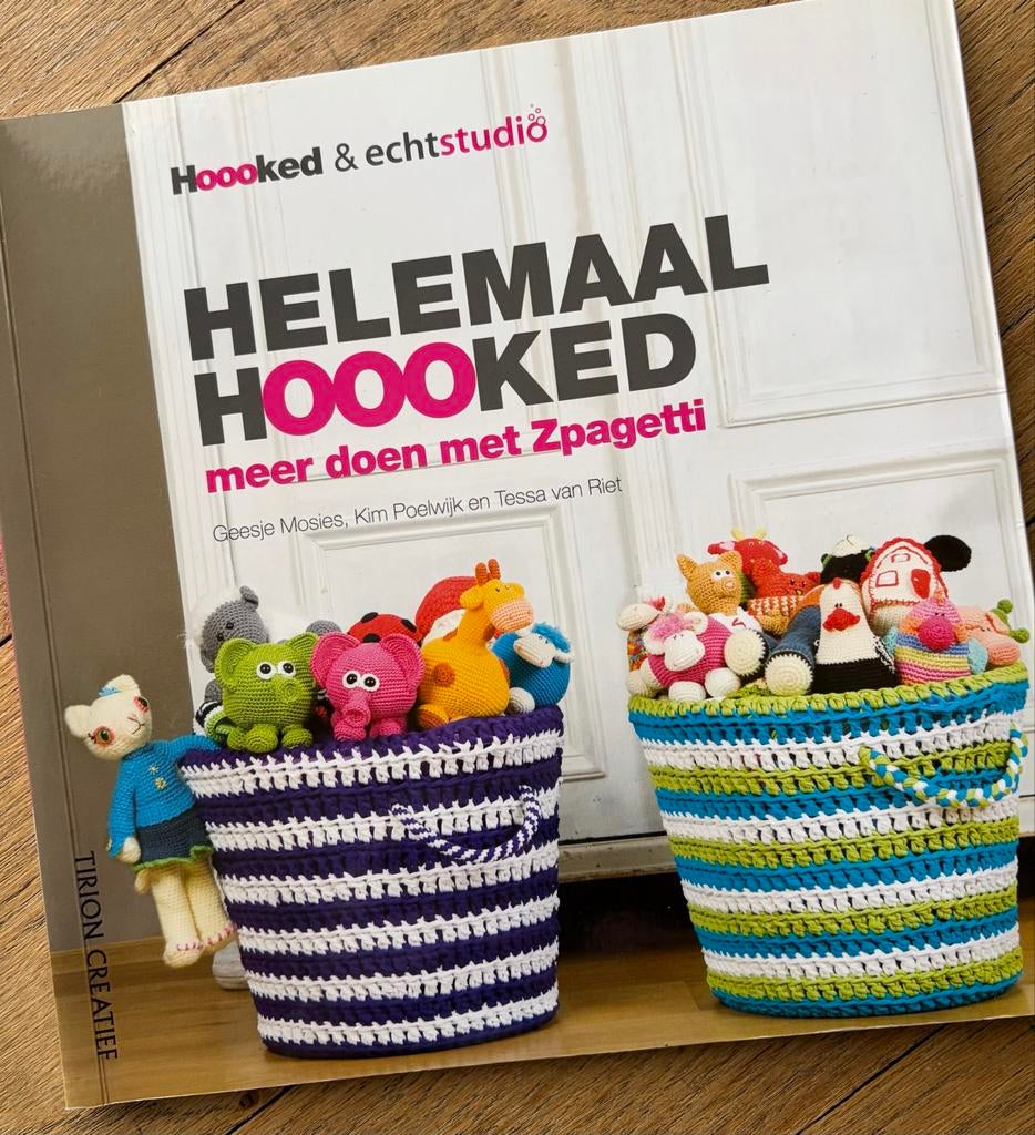 Boek: Helemaal Hoooked, meer doen met Zpagetti, Ophalen of Verzenden, Gebruikt, Haken, Patroon of Boek
