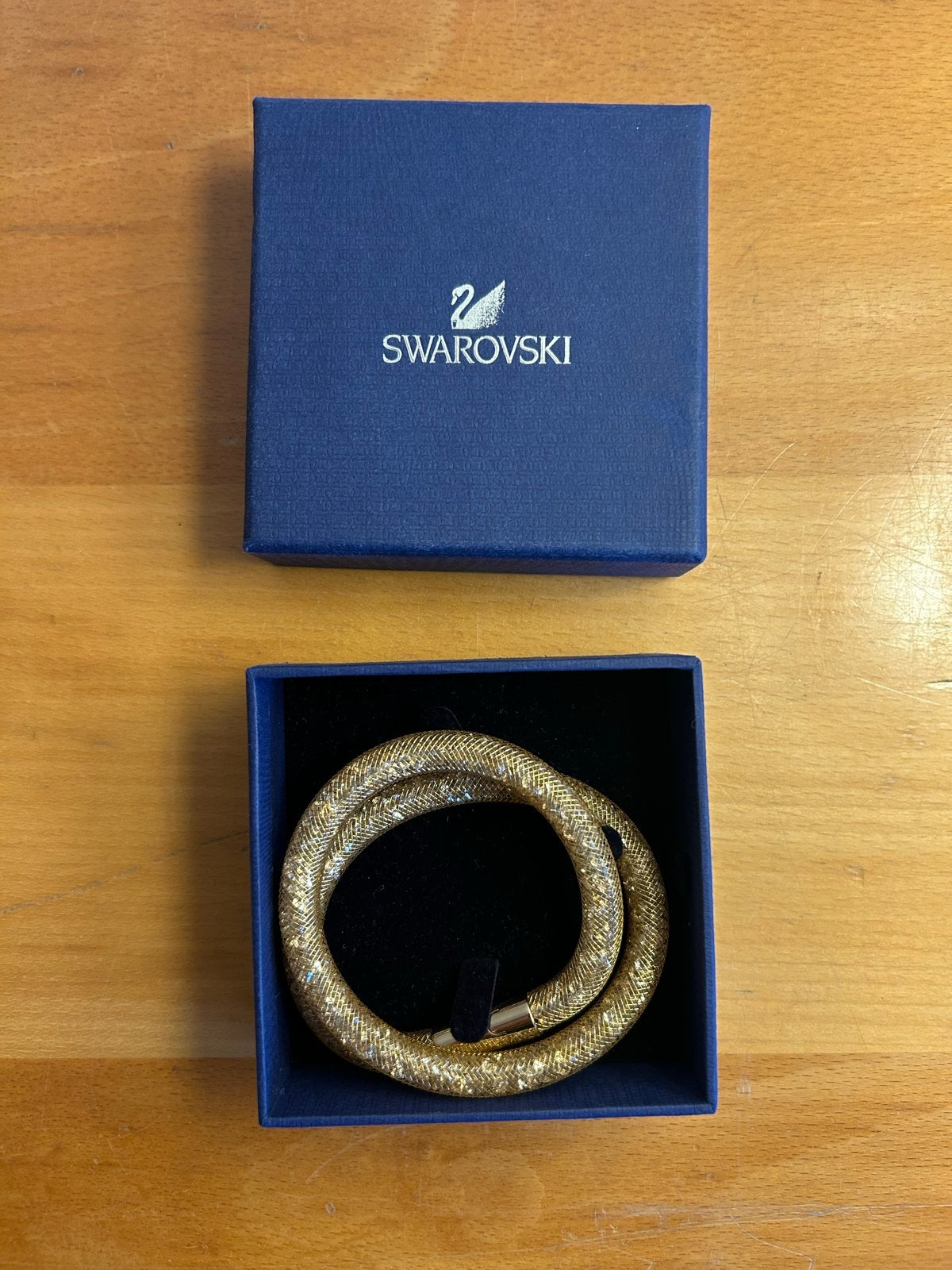 Swarovski Stardust ketting/armband goudkleurig, Sieraden, Tassen en Uiterlijk, Met kristal, Overige materialen, Nieuw, Ophalen of Verzenden