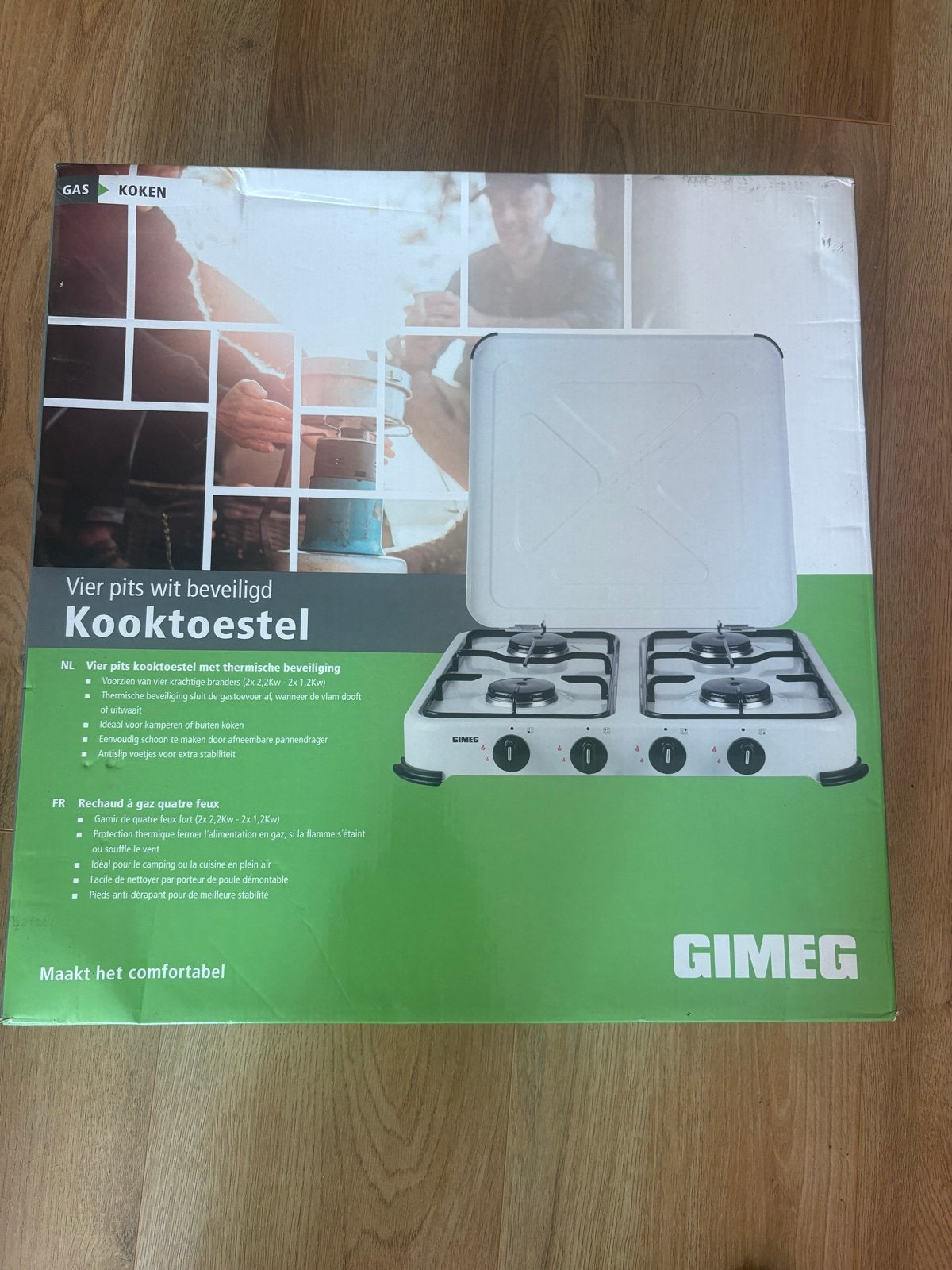 Nieuw Gimeg 4-pits kooktoestel met thermische beveiliging, Caravans en Kamperen, Ophalen of Verzenden, Nieuw