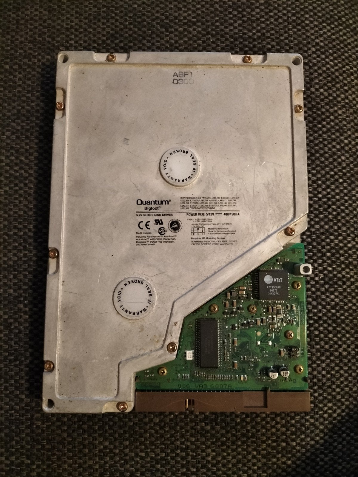 Quantum BigFoot 1280AT HDD - Vintage Harde Schijf, Computers en Software, Ophalen, Intern, HDD, Desktop
