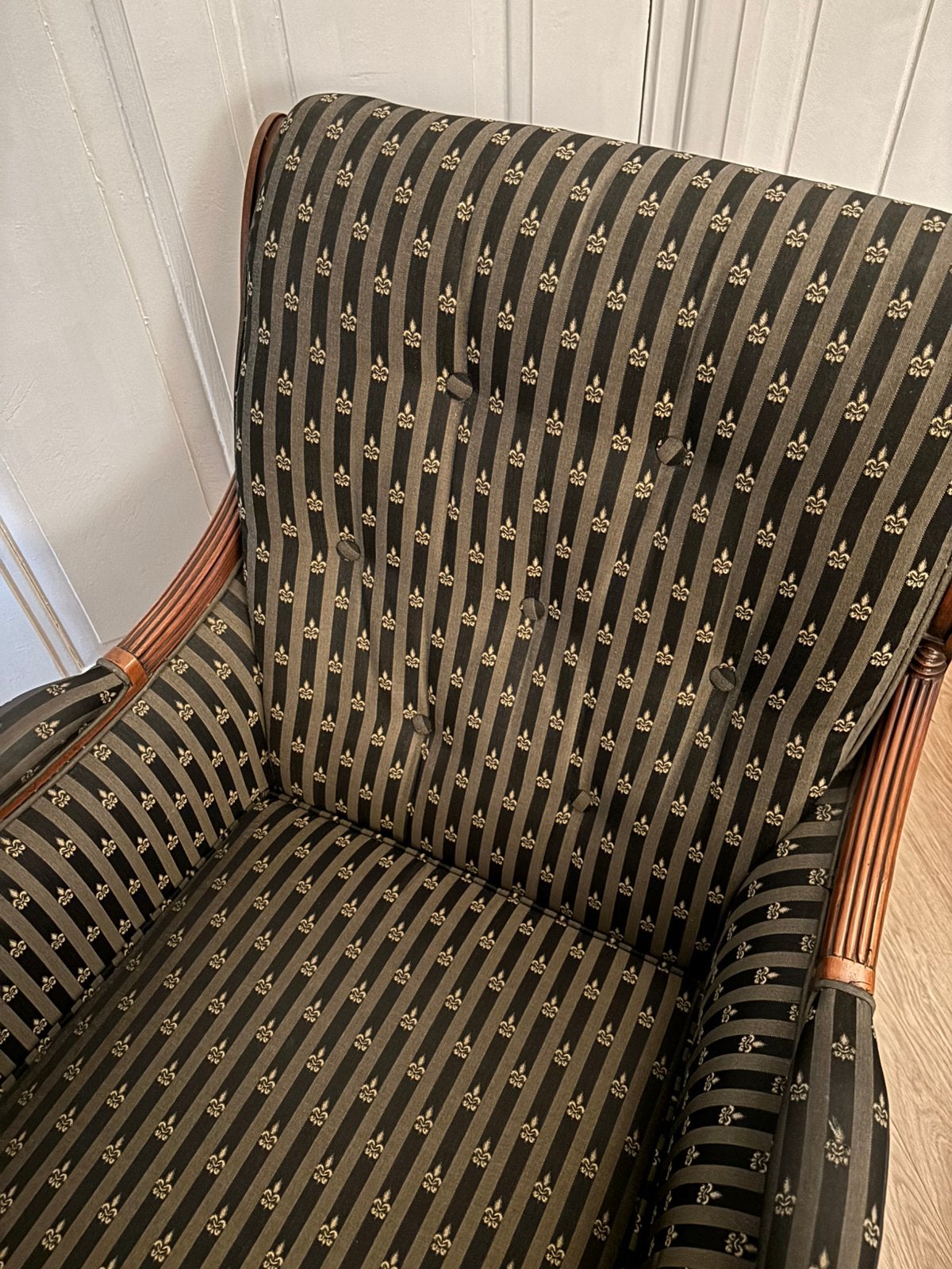 Mooie Klassieke fauteuil stoel gestoffeerd, Huis en Inrichting, Stoelen, Ophalen, Overige kleuren, Klassiek, Zo goed als nieuw