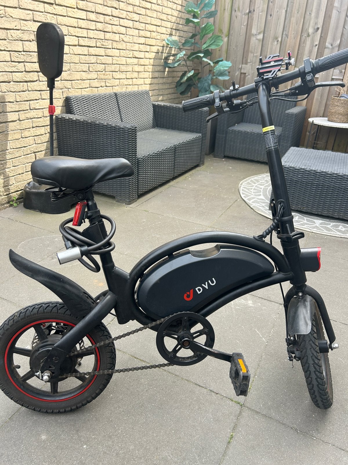 DYU3 Opvouwbare Elektrische Fiets - Compact en Handig, Minder dan 30 km per accu, Gebruikt, Minder dan 47 cm, Ophalen
