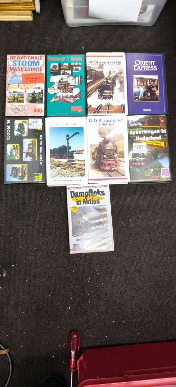 Spoorwegen diverse nostalgie stoom trein VHS video banden, Cd's en Dvd's, Alle leeftijden, Ophalen of Verzenden, Gebruikt, Overige genres