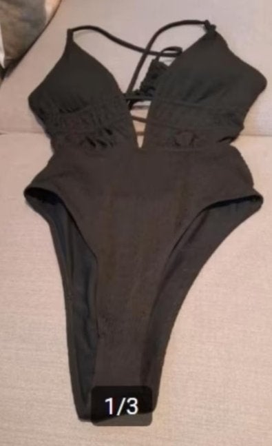 Nieuw zwart badpak lage rug, Zwart, Nieuw, Badpak, Ophalen of Verzenden