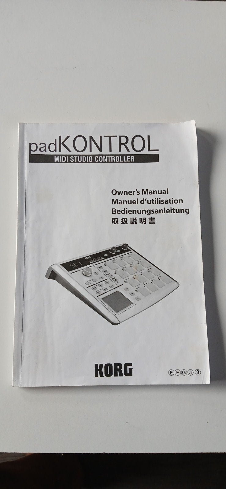 Korg padKONTROL MIDI Studio Controller Handleiding, Ophalen of Verzenden, Gebruikt