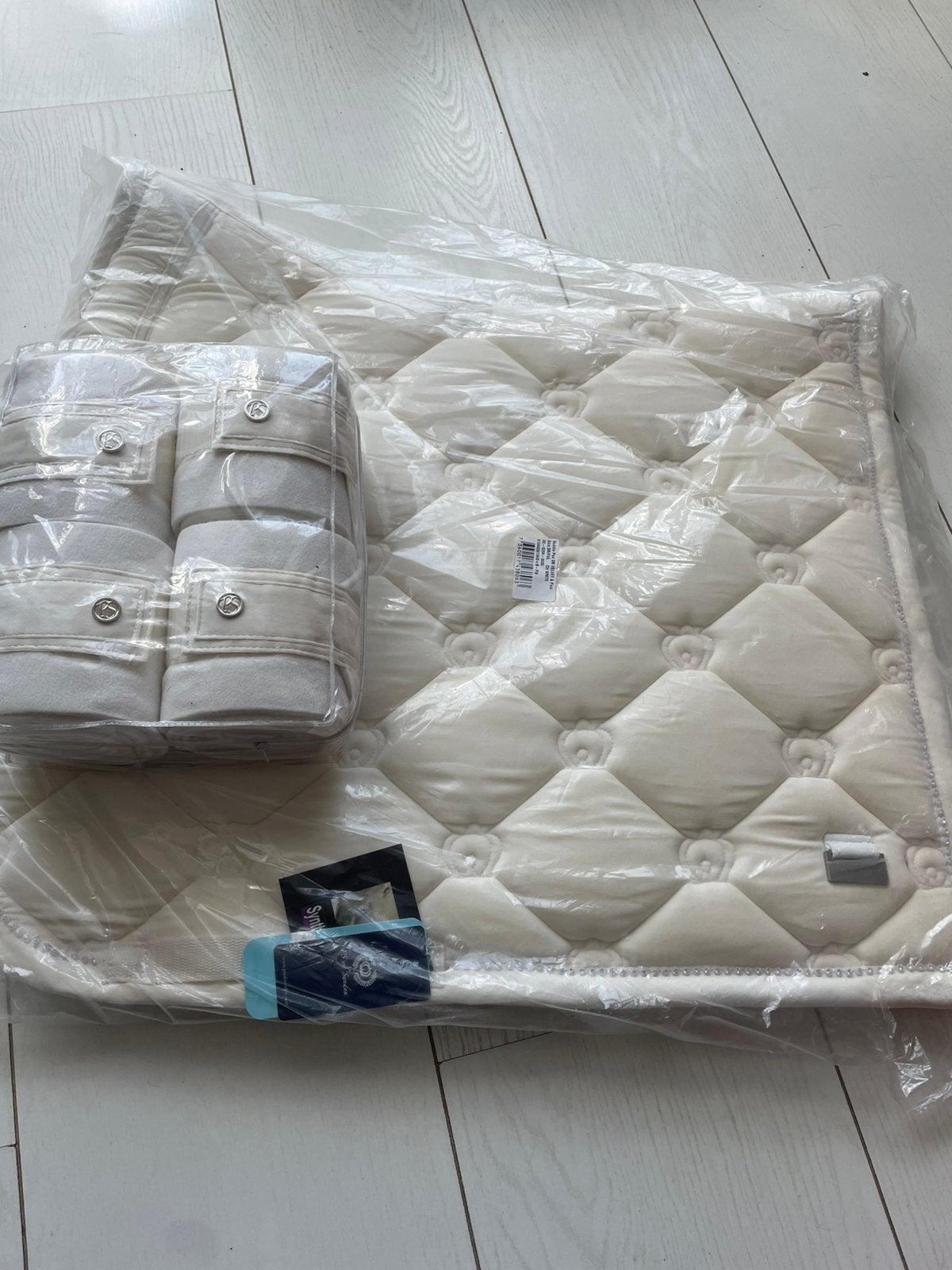 Ps of sweden champagne dekje met bandages, Full (L), Wit, Dressuurdekje, Nieuw