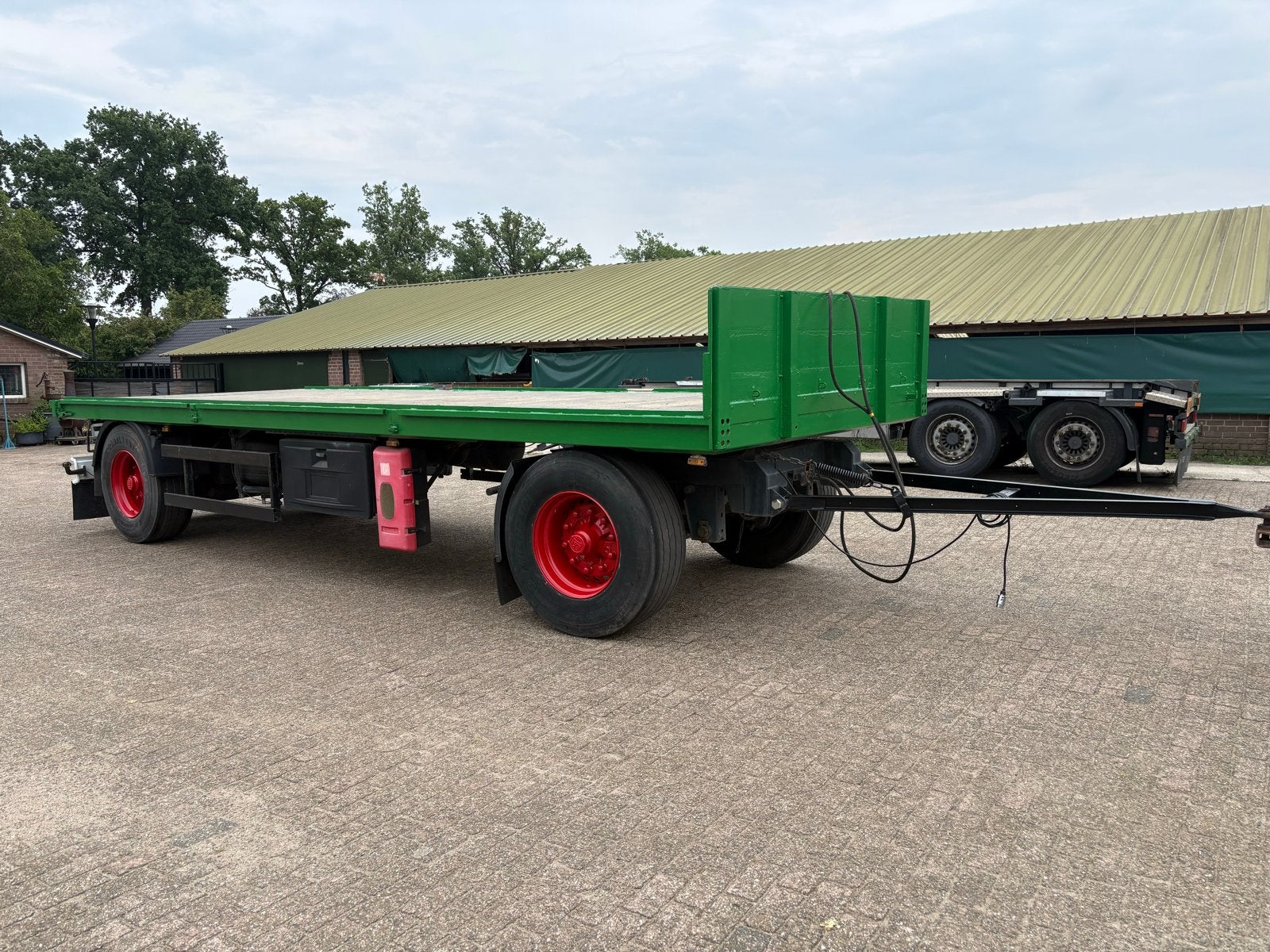 Balenwagen landbouw platte wagen, Zakelijke goederen, Ophalen of Verzenden, Transport