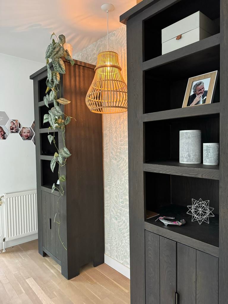 Twee (zware kwaliteit) eikenhouten kasten, Ophalen, 200 cm of meer, Eikenhout, 50 tot 100 cm