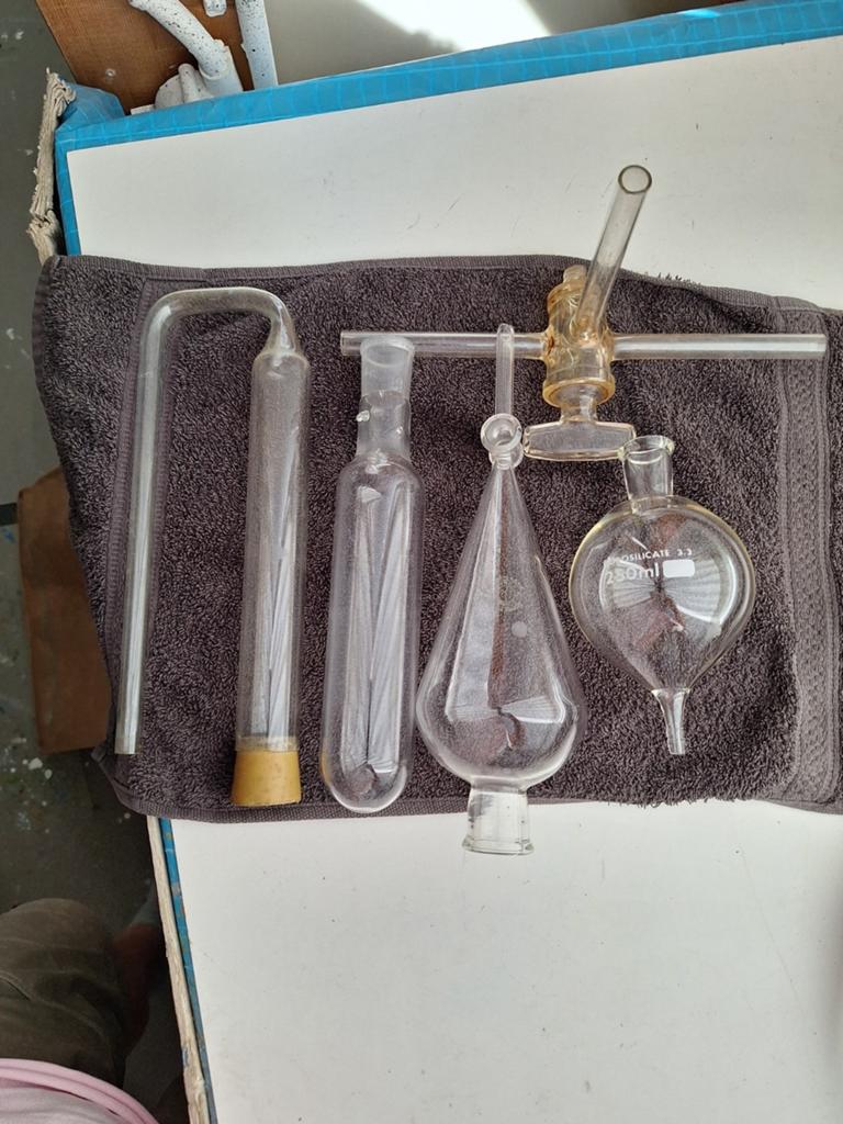 Diverse laboratorium glaswerk set, Antiek en Kunst, Ophalen of Verzenden