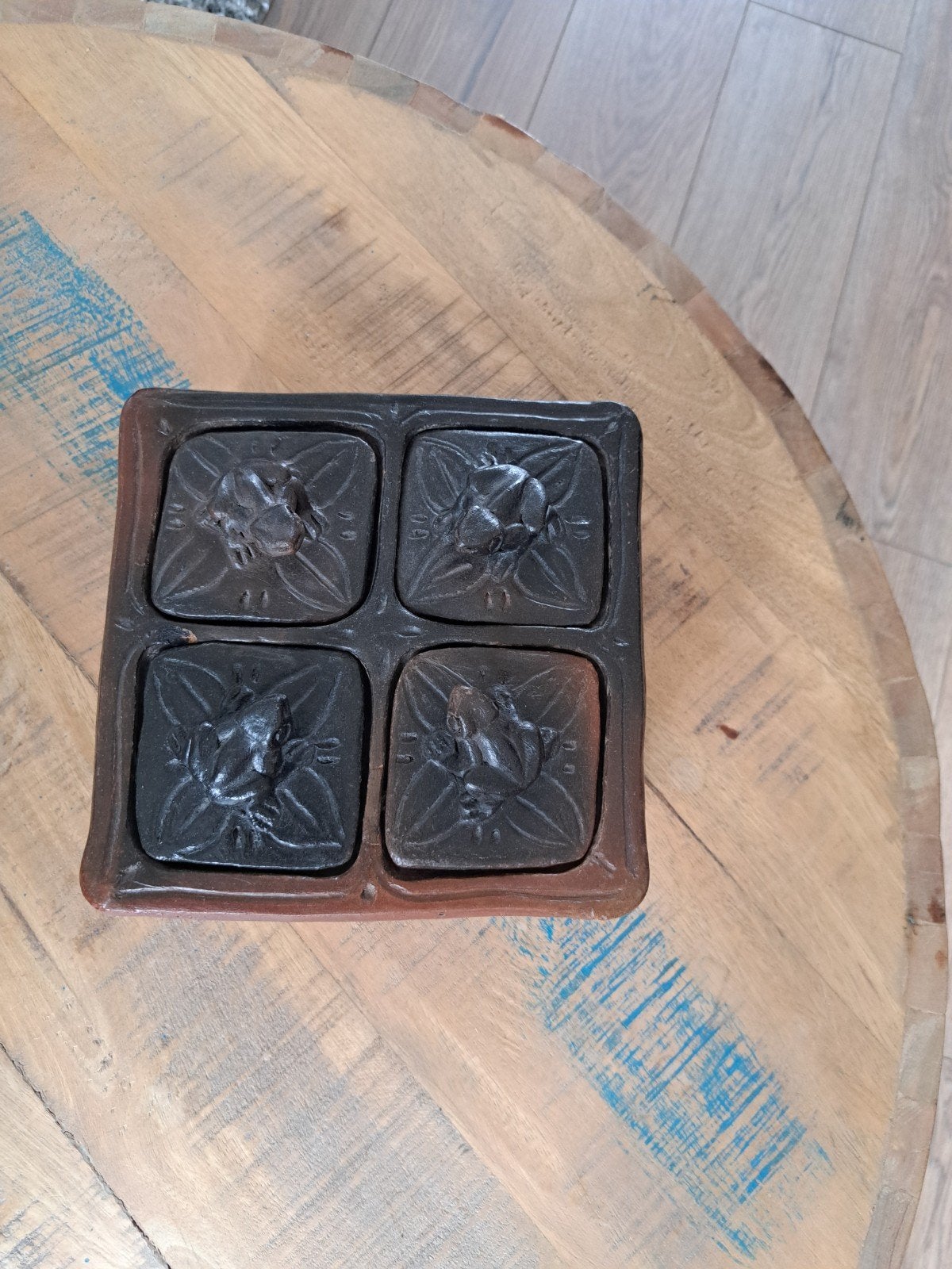 Handgemaakte Vintage  Box met Kikkerdeksel, Antiek en Kunst, Antiek | Keramiek en Aardewerk, Ophalen
