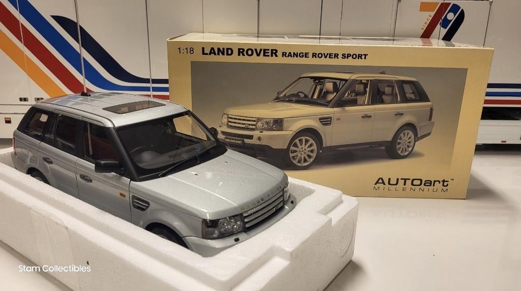 AUTOart Millennium Land Rover Range Rover Sport Silver, Hobby en Vrije tijd, Modelauto's | 1:18, Auto, Autoart, Ophalen of Verzenden