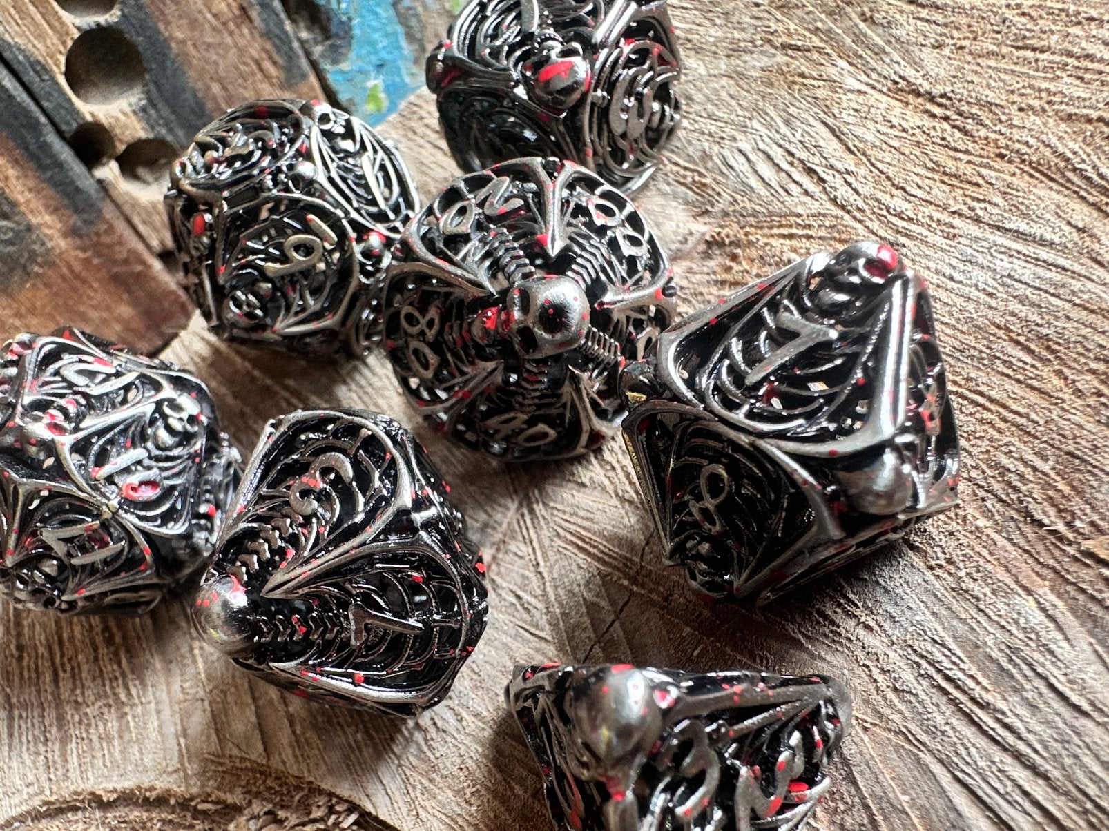 DND Dice / skelet / skull / metal gear / RPG / nieuw, Ophalen of Verzenden, Nieuw