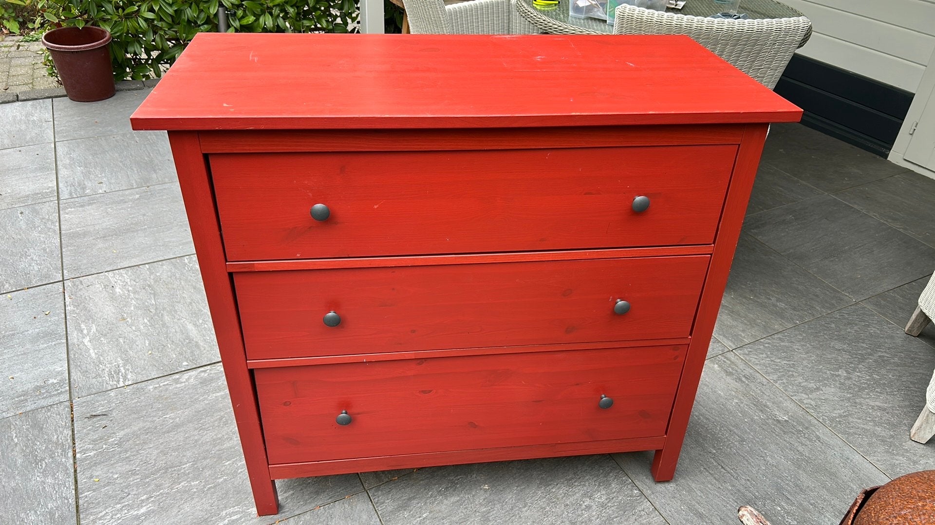Hemnes rood lade kastje Ikea, Ophalen, Gebruikt, 100 tot 150 cm, 100 tot 150 cm