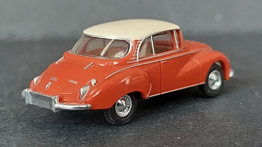 Dkw Auto Union 1000 s Tomaat rood 1:87 Brekina Pol, Auto, Brekina gmbh, Info@brekina.de, Nieuw