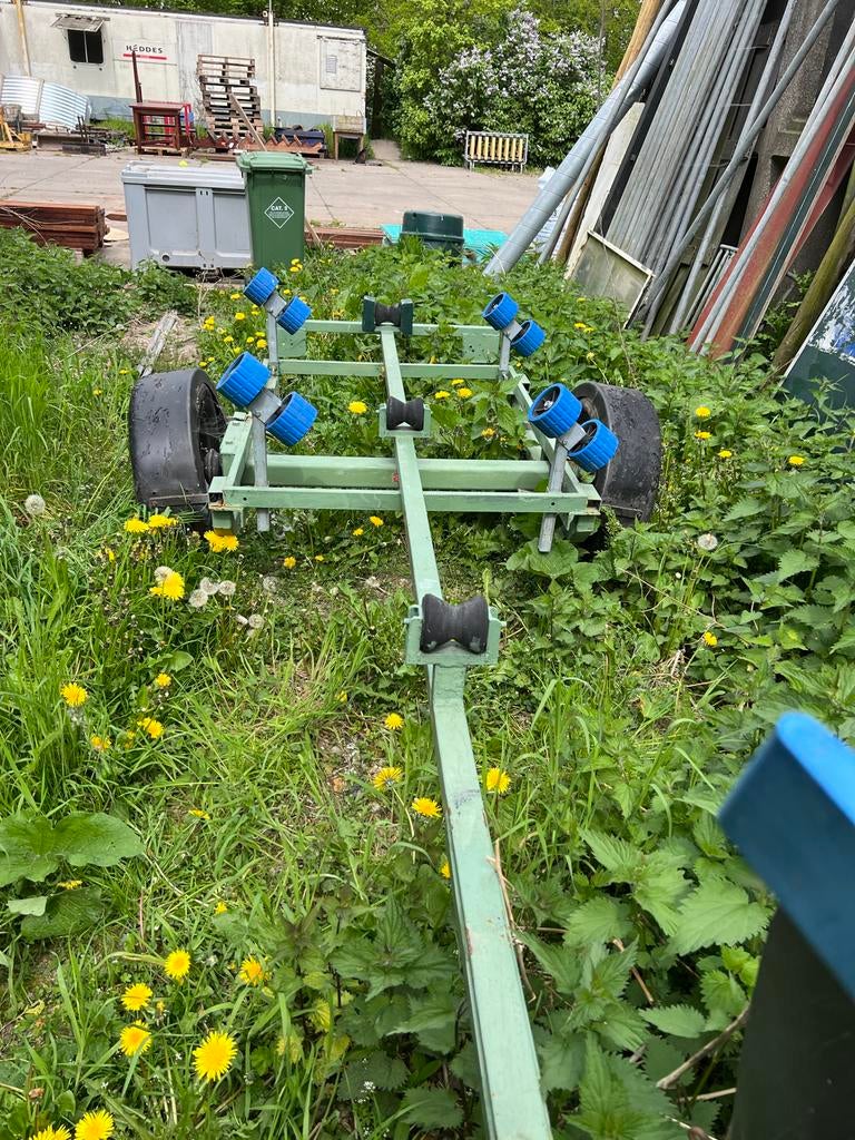 Bootstallingstrailer met nieuwe as en wielen, Ophalen of Verzenden, Gebruikt