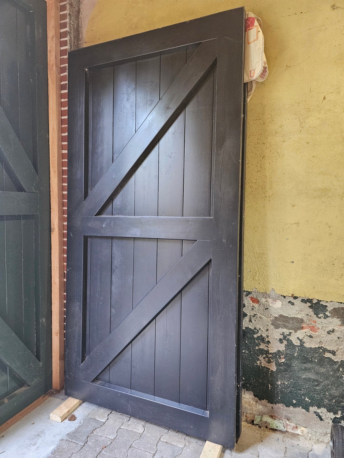 houten schuurdeuren, deuren Nieuw!, Ophalen, Gebruikt, 80 tot 100 cm, Buitendeur