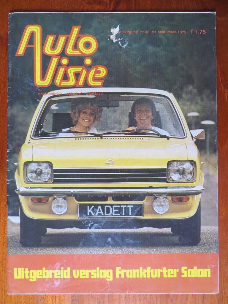 Autovisie 38 1973 verslag IAA, Ford Escort 1100 L (test), Ophalen of Verzenden, Zo goed als nieuw, Ford