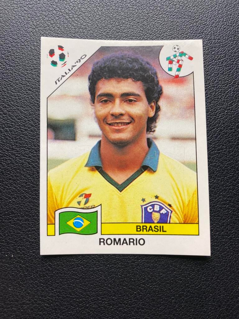 Romario - Brazilië - Panini WK 1990 Sticker, Ophalen of Verzenden, Zo goed als nieuw, Buitenlandse clubs, Poster, Plaatje of Sticker