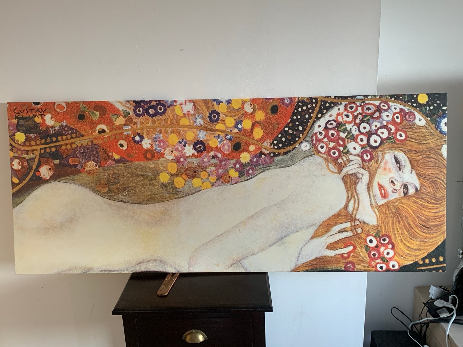 Gustav Klimt 'Danaë' reproductie op canvas, Antiek en Kunst, Overige stijlen, Doek, Portret of Personen, Ophalen of Verzenden