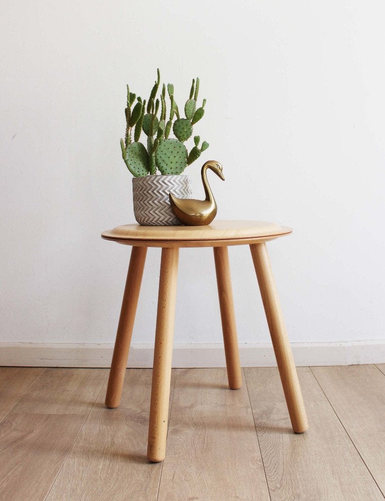 Retro design tafeltje - Ikea PS 2017. Houten bijzettafel, Minder dan 55 cm, O, O, Ikea