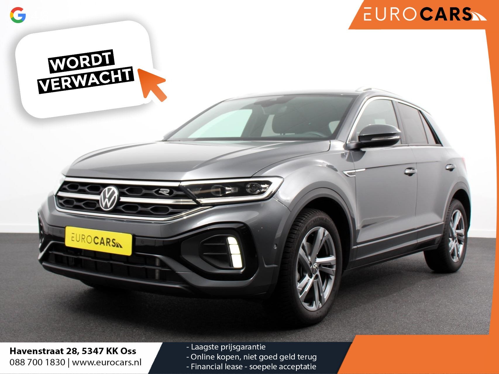 Volkswagen T-Roc 1.5 TSI 150pk DSG R-Line Navigatie Apple Ca, Stof, Euro 6, 4 cilinders, Bedrijf