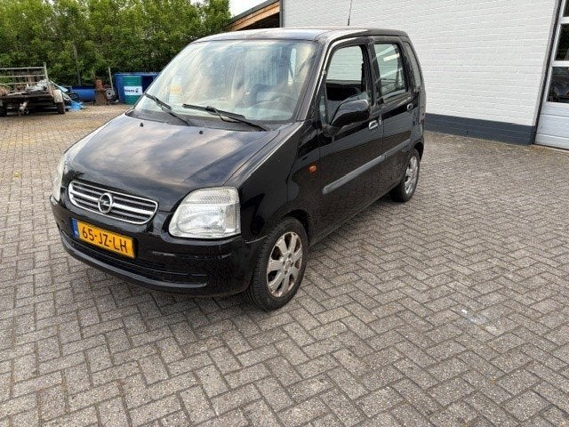 Opel Agila 1.2 I 16V 2002 Zwart, Auto's, Opel, Voorwielaandrijving, 74 pk, 31 €/maand, 4 stoelen