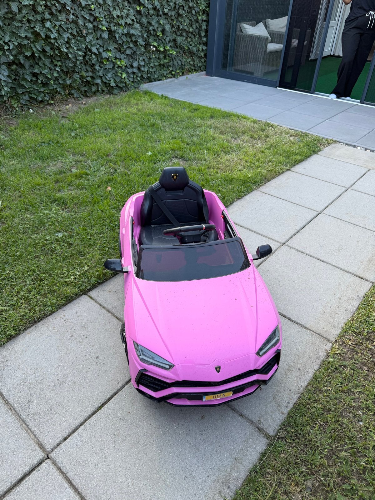 Roze Lamborghini kinderauto met oplader, Ophalen, Gebruikt