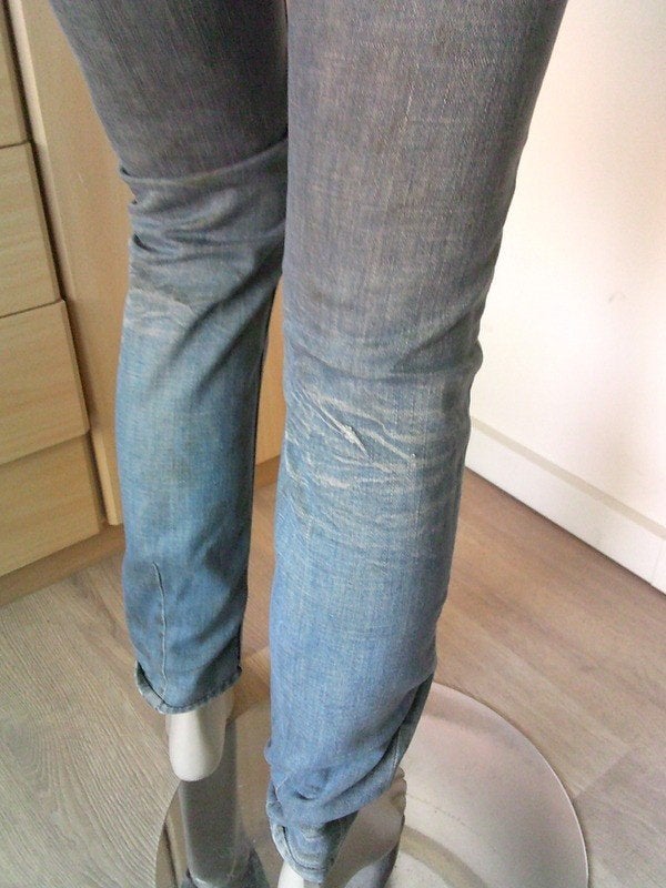 DENHAM ZGAN skinny stretch spijkerbroek maat 27[36], Verzenden, Gedragen, Blauw, W28 - W29 (confectie 36)